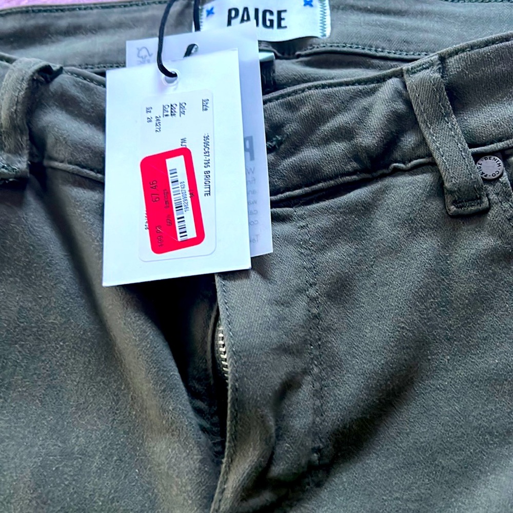 Paige vintage green jean